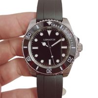 Black Dial no date+Rubber strap