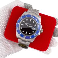 Black Dial Blue bezel Date