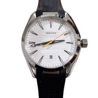 Silver Dial Orange hand Rubber