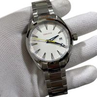 Silver Dial Yellow second hand