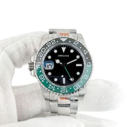 Jason007 U1 ST9 Watch Stainless Sprite Left Hand Ceramic Bezel Luxury Mens Mechanical Automatic Movement Adjustable Self-winding Men Watches Wristwatches