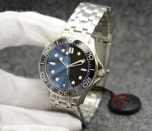 U1 o1 Top Free 41MM Automatic Mechanical Outdoor Mens Watches Watch Black Dial With Stainless Steel Bracelet Rotatable Bezel Transparent Case Back