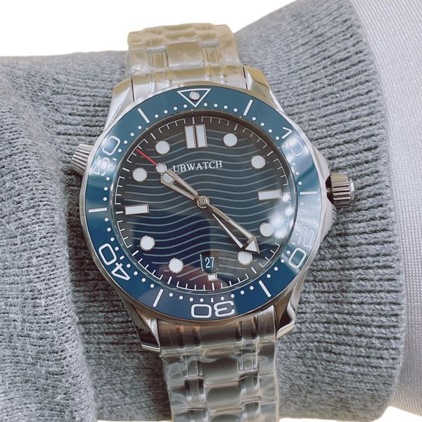 U1 Upgrade Super 300M Driver Lume SMP New Style Luminous Automatic Movement Men's Watches Transparent Back Various Dial Colors Gentlemen Wristwatches