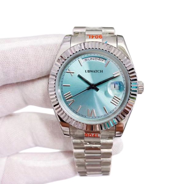 U1 St9 Steel News Men Platinum Watches Dial Automatic Mechanics Upgraded Sapphire Glass Stainless mens watch jason007store