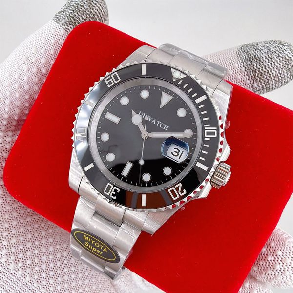 U1 Upgraded Super Lume ST9 Watch Automatic Mechanical Sapphire Glass Black Ceramic Bezel Date Stainless Steel Guild Lock Clasp 41mm 116610LN 116610 Mens Watches