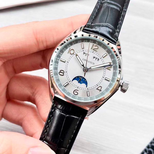 JASON007 V1 Triple Calendar Moonphase Automatic Mechanical Men Watches Bracelet Rose Gold Luxury Mens Wristwatches Stainless Steel New