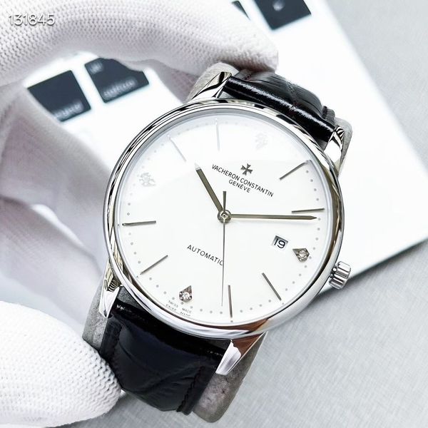 Vacheron Constantin Watch patrimony Miyota Stainless Steel Men's Watch Stainless Steel Case Silver Case New Black Case
