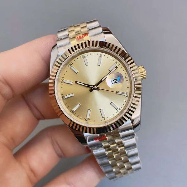 ST9 Upgraded Automatic mingzhu2813 Movement 41MM Fluted Bezel Watch Watches Stainless Steel Lume Champagne Dial Mechanical Mens Wristwatches
