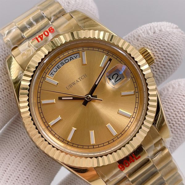 Jason Store U1 Rolesor Factory ST9 Watch Bark Finish President Automatic Movement 40MM Men Watch Watches 904L Stainless Steel Bracelet Mens Wristwatches