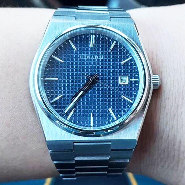 NEW 40MM Mens Watch PRX Dial Automatic Movement Glass Back Steel strap Wristwatches Watches